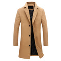 Men's Turn-down Collar Solid Color Simple Button Casual Coat