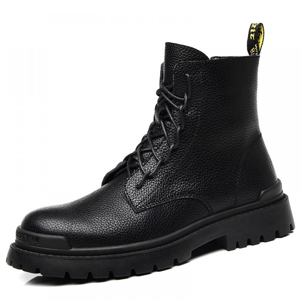 Autumn And Winter New Trend Round Toe Mid-Tube Martin Boots