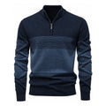 Men's Zip-up Knitted High Neck Sweater