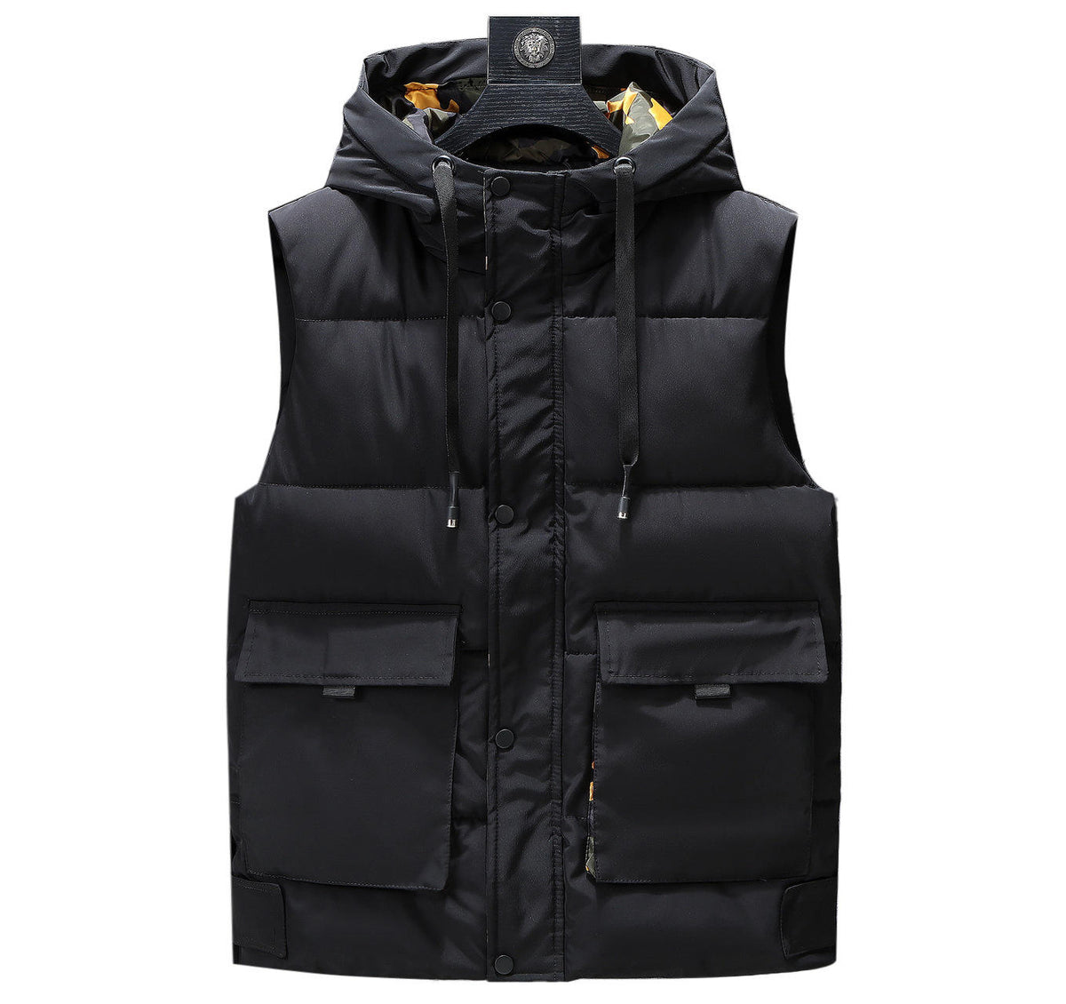 Men's Winter Casual Waterproof Hooded Vest Coat