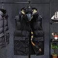 Men's Winter Casual Waterproof Hooded Vest Coat