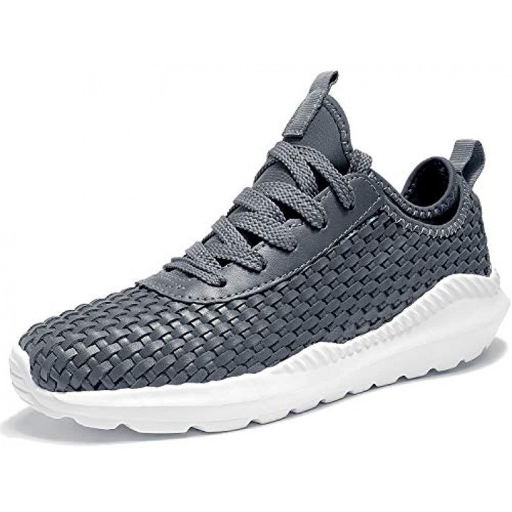 Grey Woven Slip  Casual Fashion Outdoor Sneakers