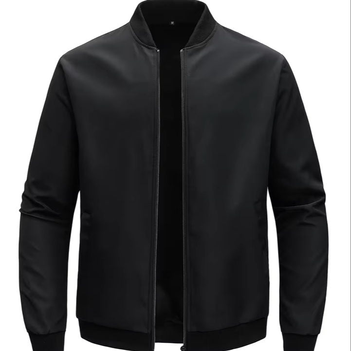Men's Business Casual Loose Fit Stand Collar Jacket