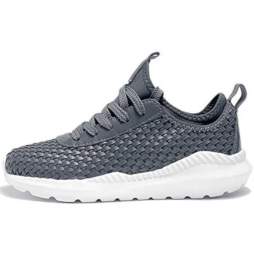 Grey Woven Slip  Casual Fashion Outdoor Sneakers