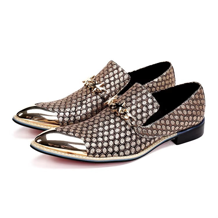 Men's Black Fashion Pointed Toe Leather Shoes