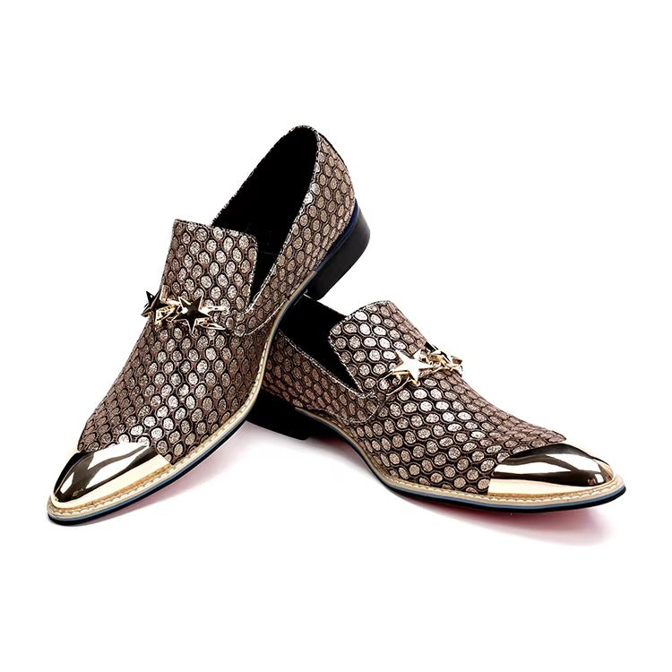 Men's Black Fashion Pointed Toe Leather Shoes