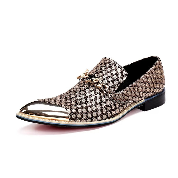 Men's Black Fashion Pointed Toe Leather Shoes